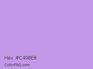 Hex #c498e8 Color Image