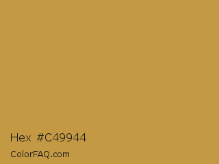 Hex #c49944 Color Image