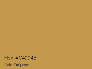 Hex #c4994b Color Image