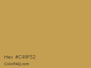 Hex #c49f52 Color Image