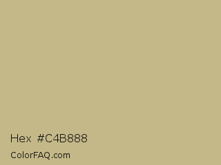 Hex #c4b888 Color Image