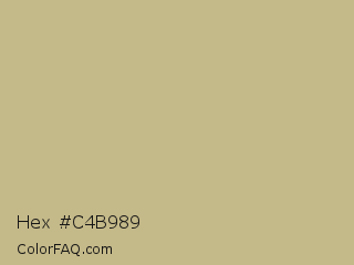 Hex #c4b989 Color Image