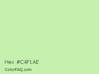 Hex #c4f1ae Color Image