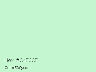 Hex #c4f6cf Color Image