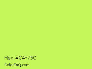 Hex #c4f75c Color Image