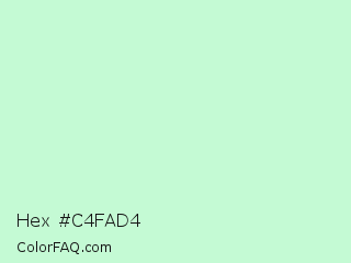 Hex #c4fad4 Color Image