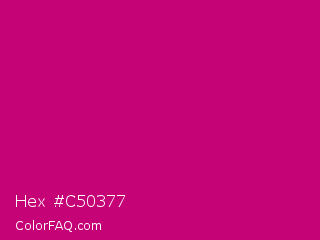 Hex #c50377 Color Image