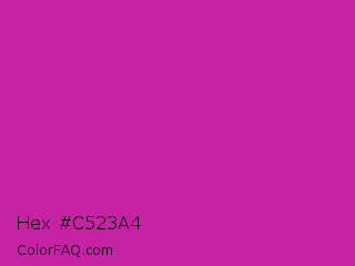 Hex #c523a4 Color Image
