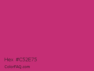 Hex #c52e75 Color Image
