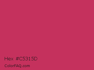Hex #c5315d Color Image