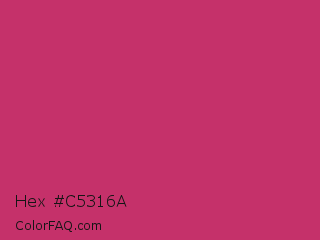 Hex #c5316a Color Image