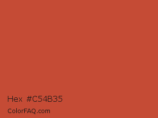 Hex #c54b35 Color Image