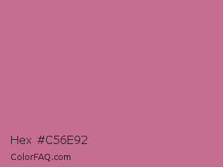 Hex #c56e92 Color Image