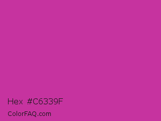 Hex #c6339f Color Image