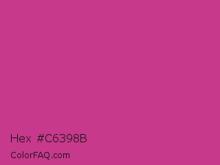Hex #c6398b Color Image