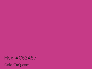 Hex #c63a87 Color Image