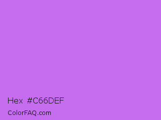 Hex #c66def Color Image