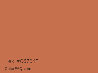 Hex #c6704e Color Image