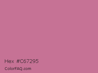 Hex #c67295 Color Image