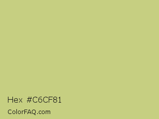 Hex #c6cf81 Color Image