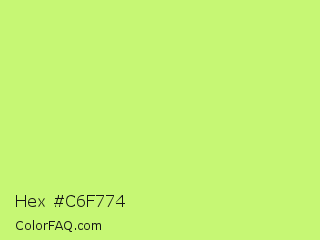 Hex #c6f774 Color Image