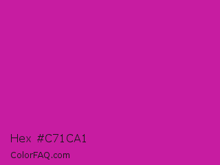 Hex #c71ca1 Color Image