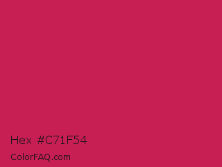 Hex #c71f54 Color Image