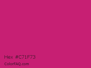 Hex #c71f73 Color Image