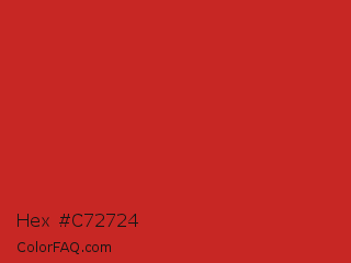 Hex #c72724 Color Image