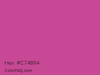 Hex #c74894 Color Image