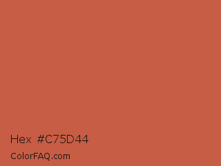Hex #c75d44 Color Image