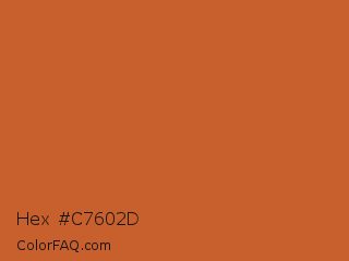Hex #c7602d Color Image