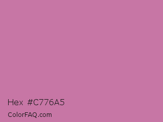 Hex #c776a5 Color Image