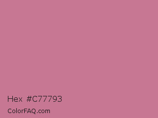 Hex #c77793 Color Image