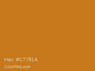 Hex #c7781a Color Image