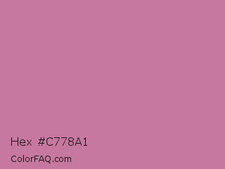 Hex #c778a1 Color Image