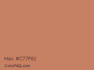 Hex #c77f61 Color Image