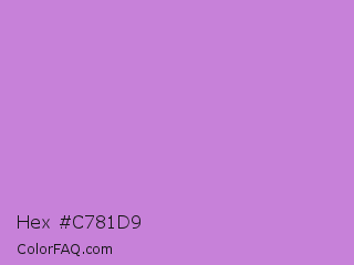 Hex #c781d9 Color Image