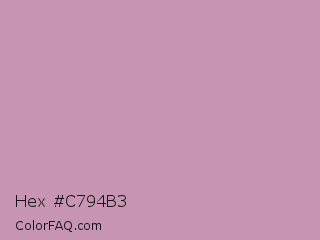 Hex #c794b3 Color Image