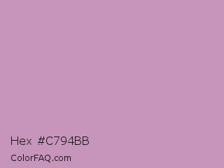 Hex #c794bb Color Image