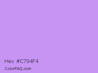 Hex #c794f4 Color Image