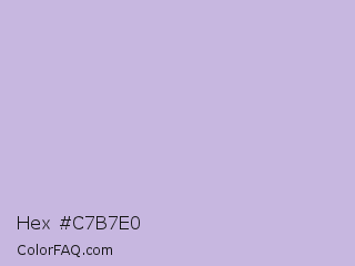 Hex #c7b7e0 Color Image