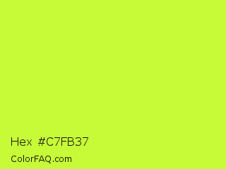 Hex #c7fb37 Color Image