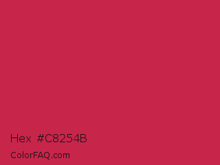 Hex #c8254b Color Image