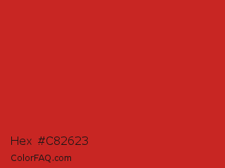 Hex #c82623 Color Image