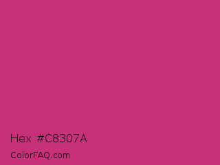 Hex #c8307a Color Image