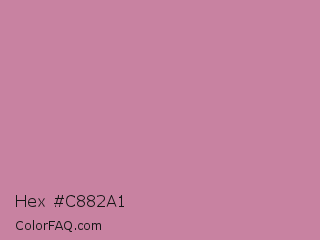 Hex #c882a1 Color Image