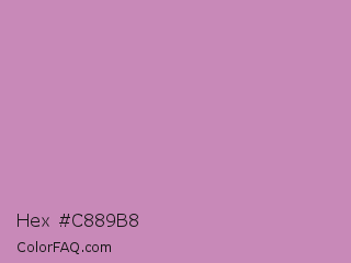Hex #c889b8 Color Image