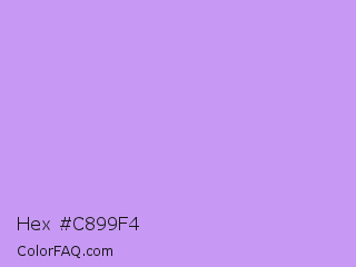 Hex #c899f4 Color Image