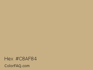 Hex #c8af84 Color Image